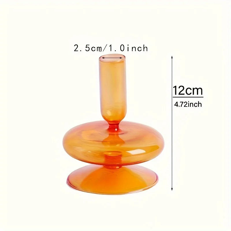 Nordic Glass Candle Holder Vase