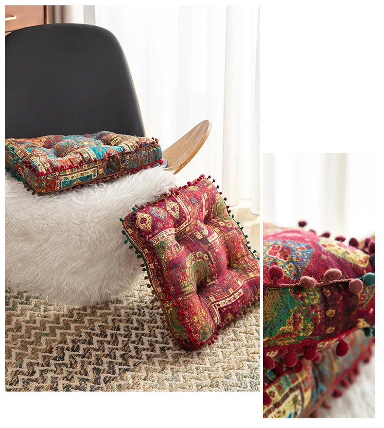 Bohemian Square Floor Seat Cushion