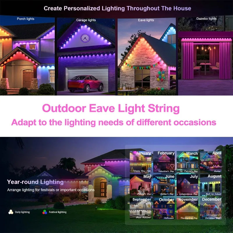 Smart RGB Permanent Eave Lights