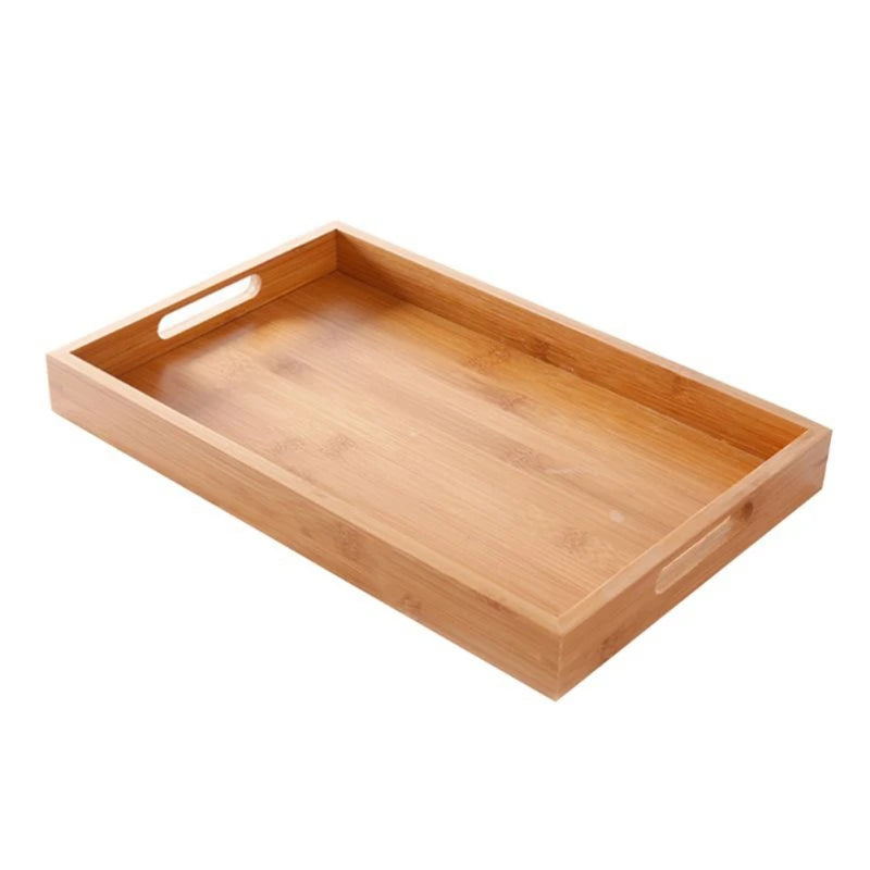 Bamboo Serving Tray With Handles