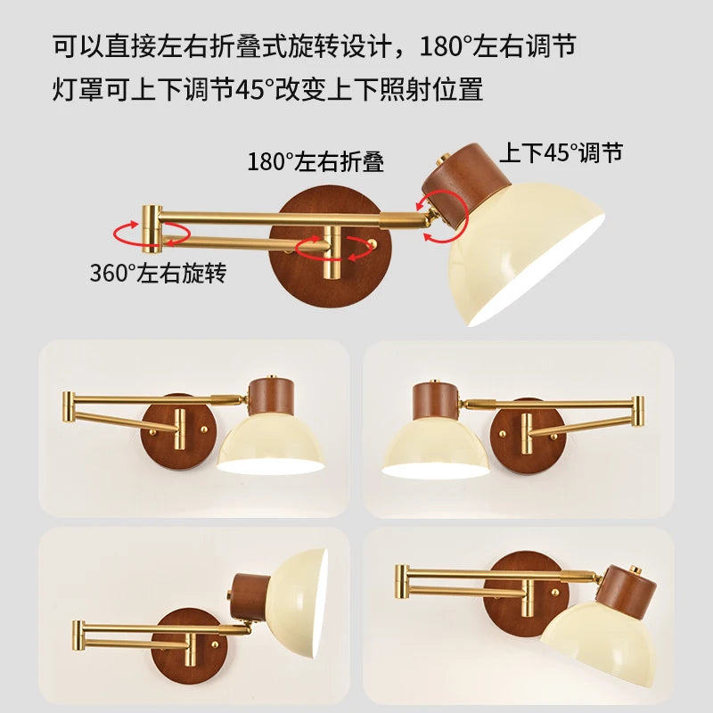 Telescopic Push Pull Wall Lamp