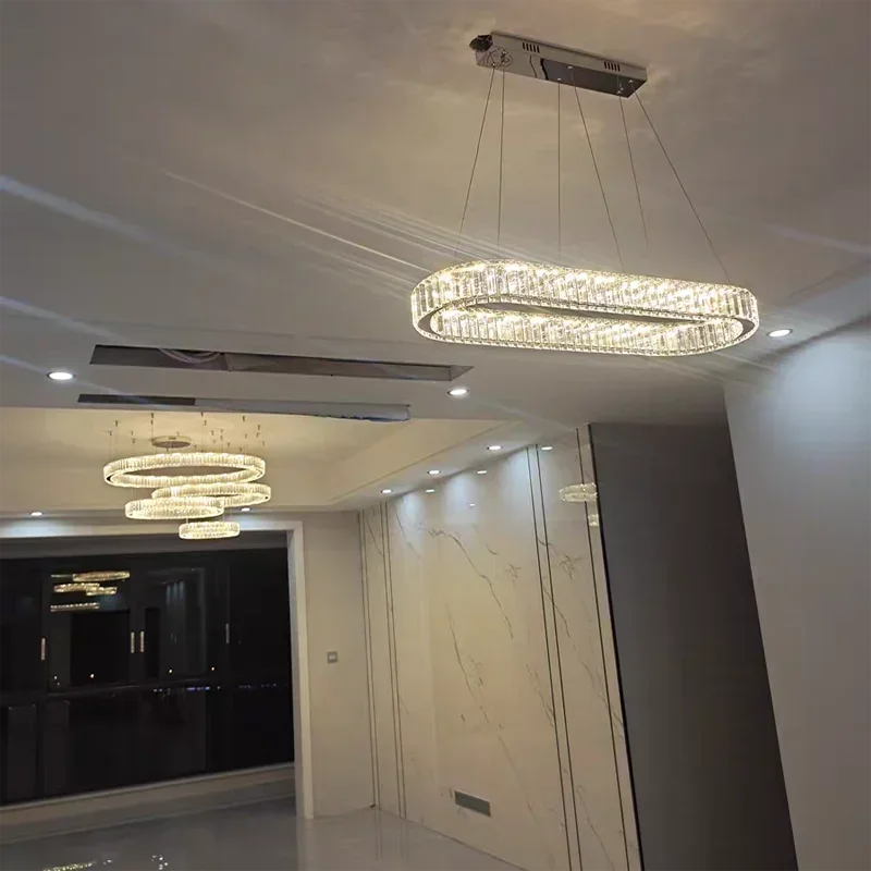 Modern Gold Luxury Crystal LED indoor Chandelier Bedroom Living Room