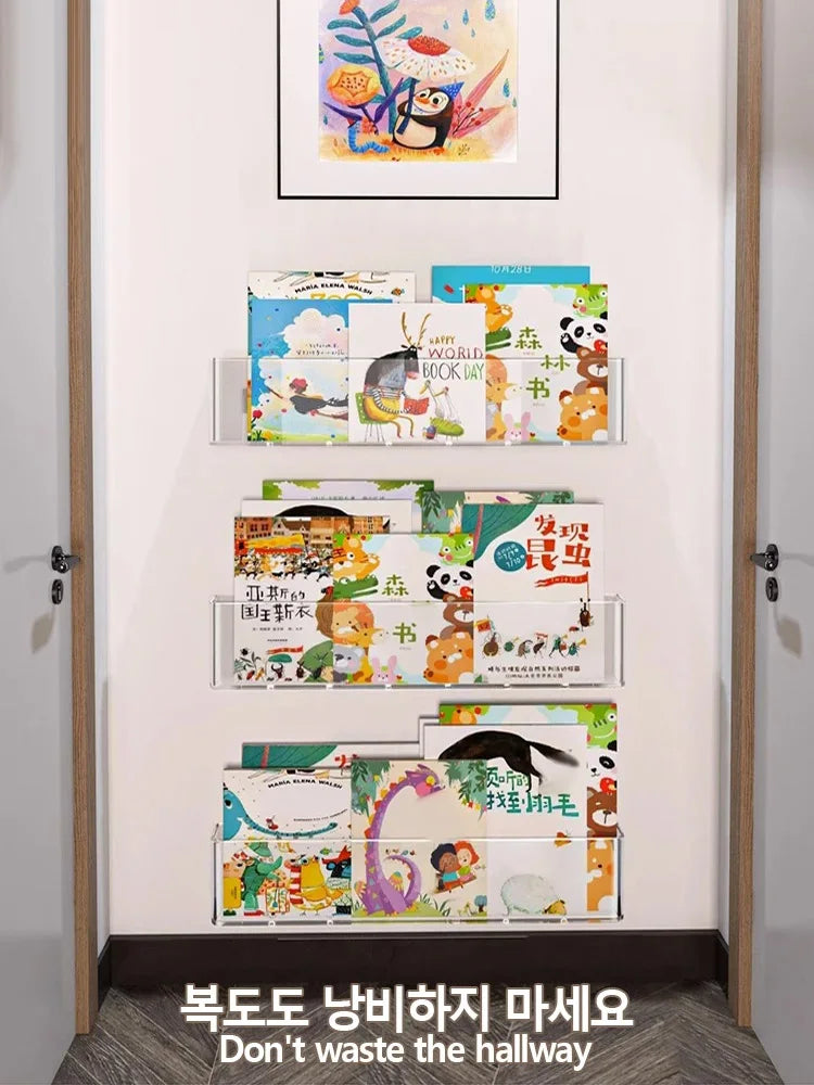 Wall Mounted Book Display Shelf
