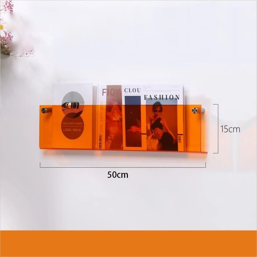 Acrylic Wall Magazine Rack