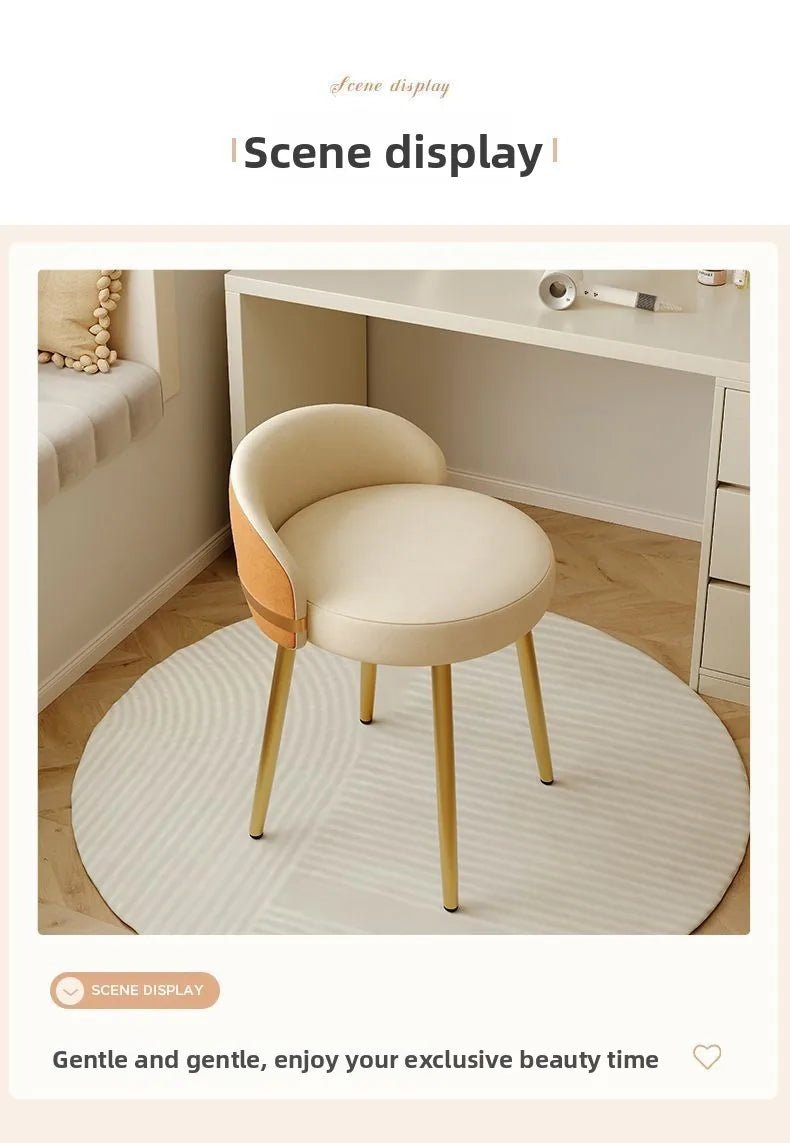 Modern Swivel Vanity Stool, 360 Rotating