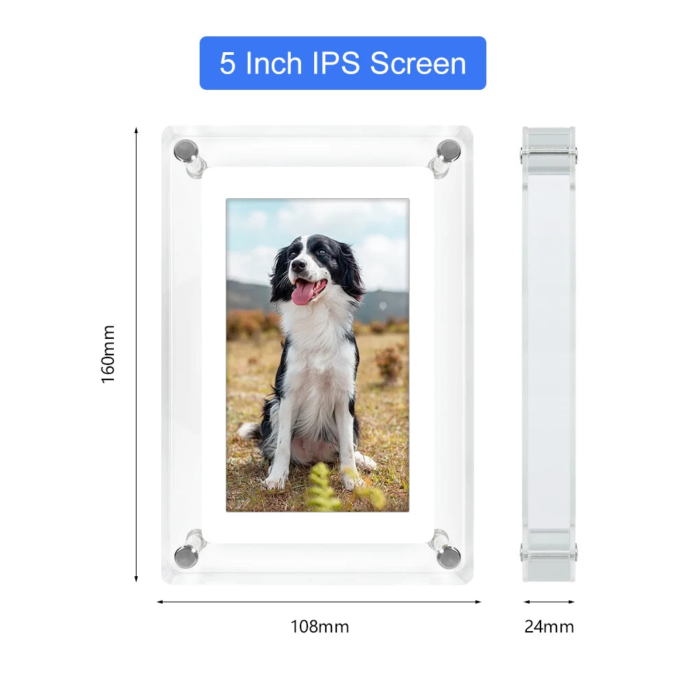 Rechargeable Acrylic Digital Photo Frame