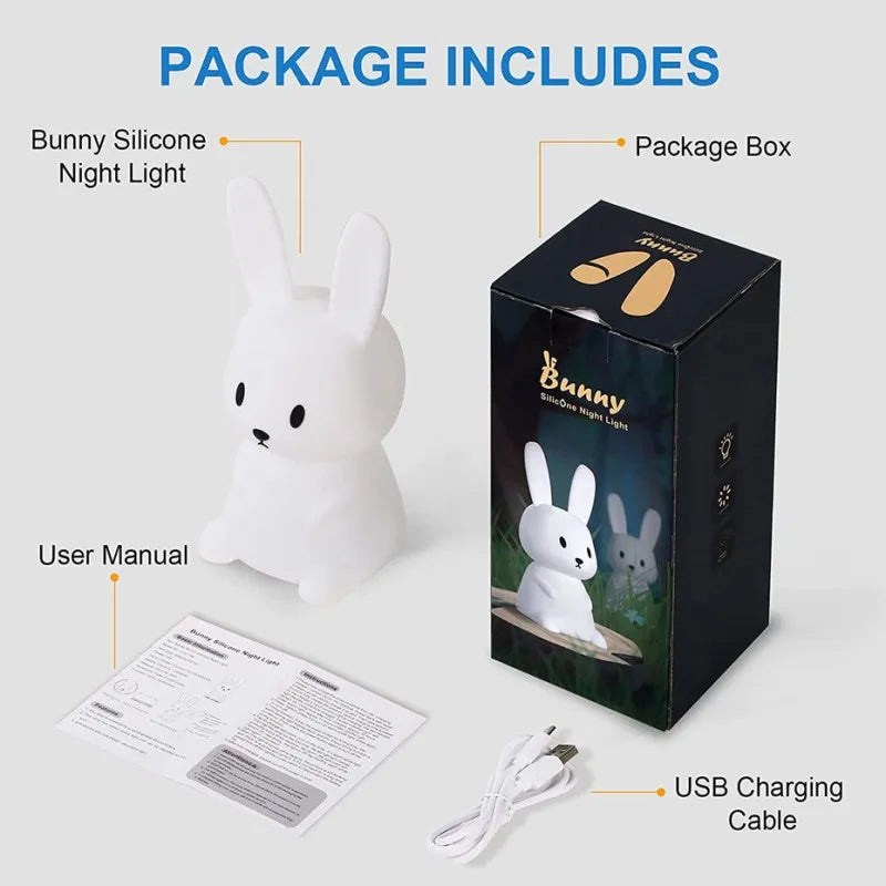 Silicone Rabbit Night Light