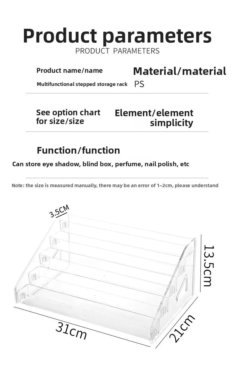 Clear Acrylic Ladder Display Shelf