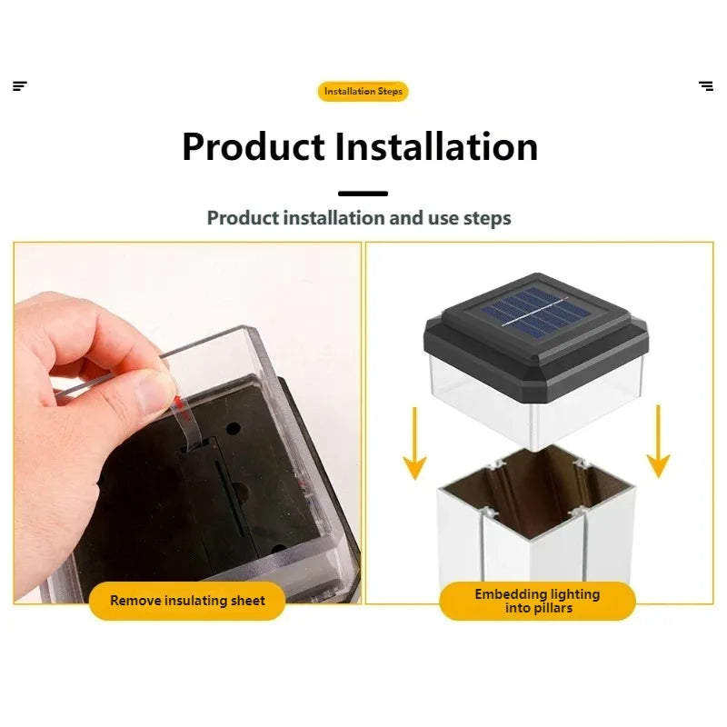 Waterproof Solar Post Cap Light