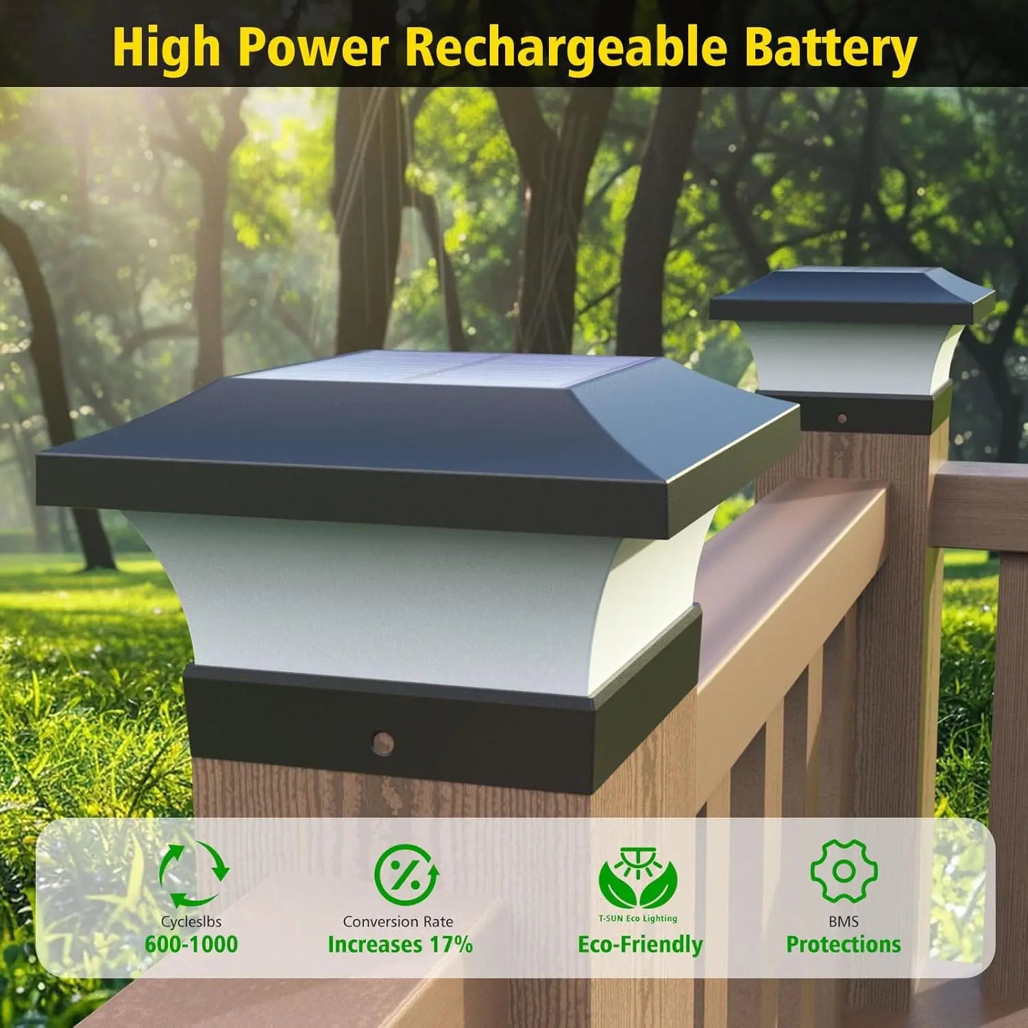 Solar Deck Post Cap Light