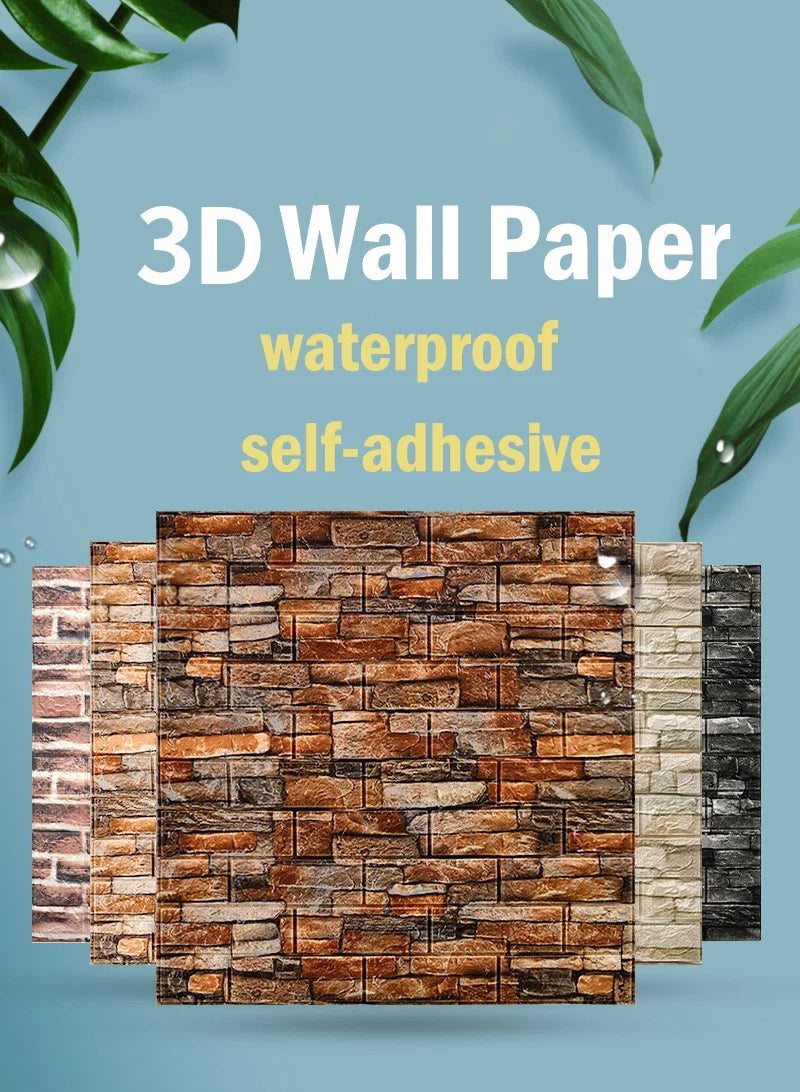 3D Brick Self Adhesive Wall Panel