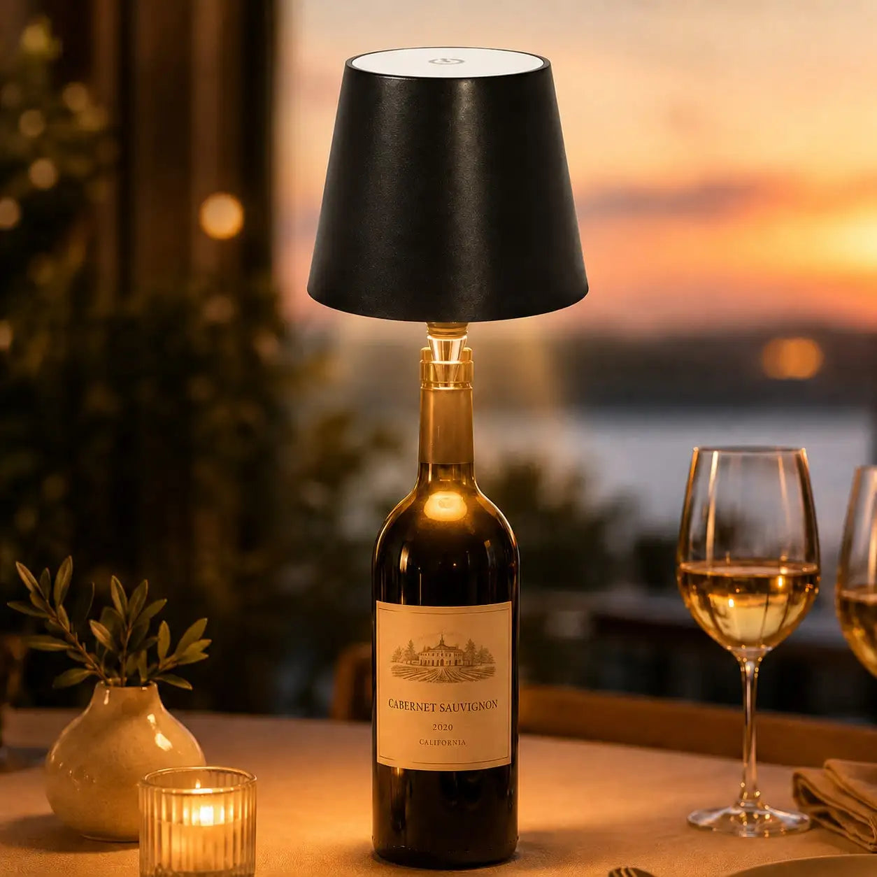 Rechargeable Wine Bottle Table Lamp