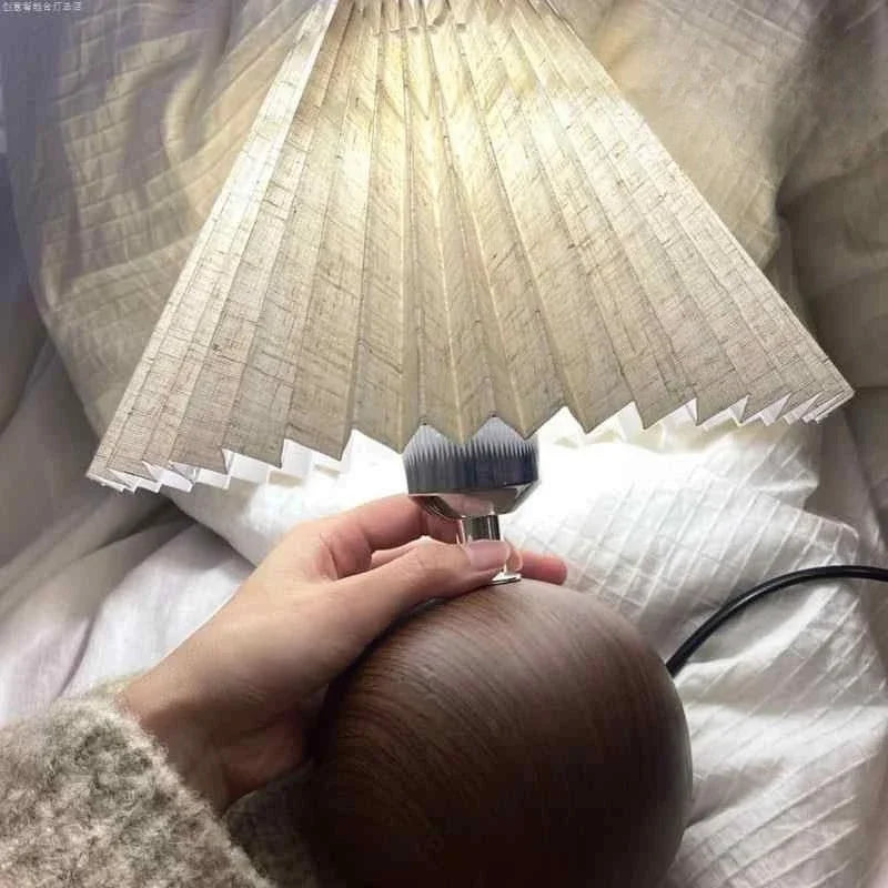 Nordic Pleated Fabric LED Table Lamp