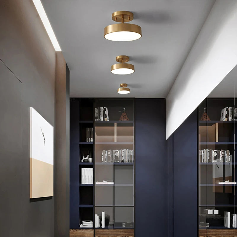 Nordic Copper Round Ceiling Light