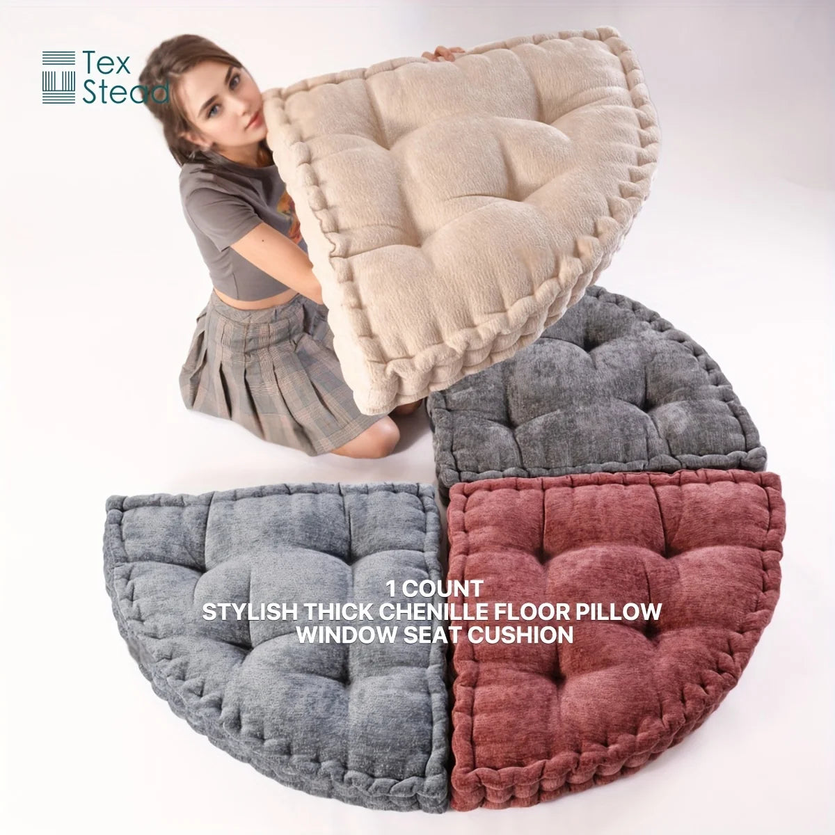 1 count Triangle cushion,Reading pad,Triangular shape with insert,Chair/Floor/Sofa/Outside Cushion