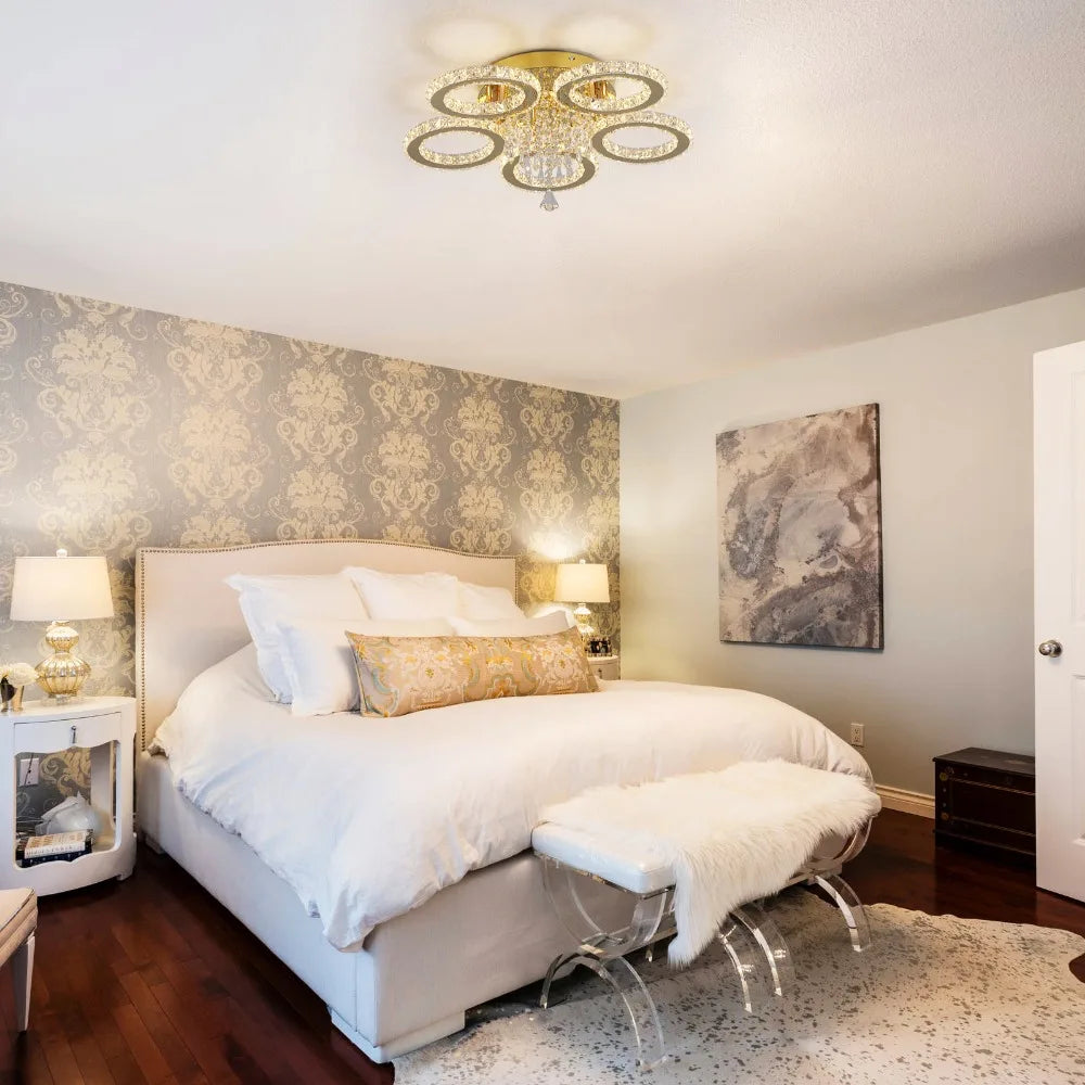 Gold Crystal Ceiling Chandelier