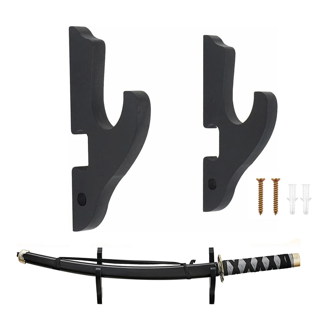 Wall Mounted Wooden Sword Display Stand
