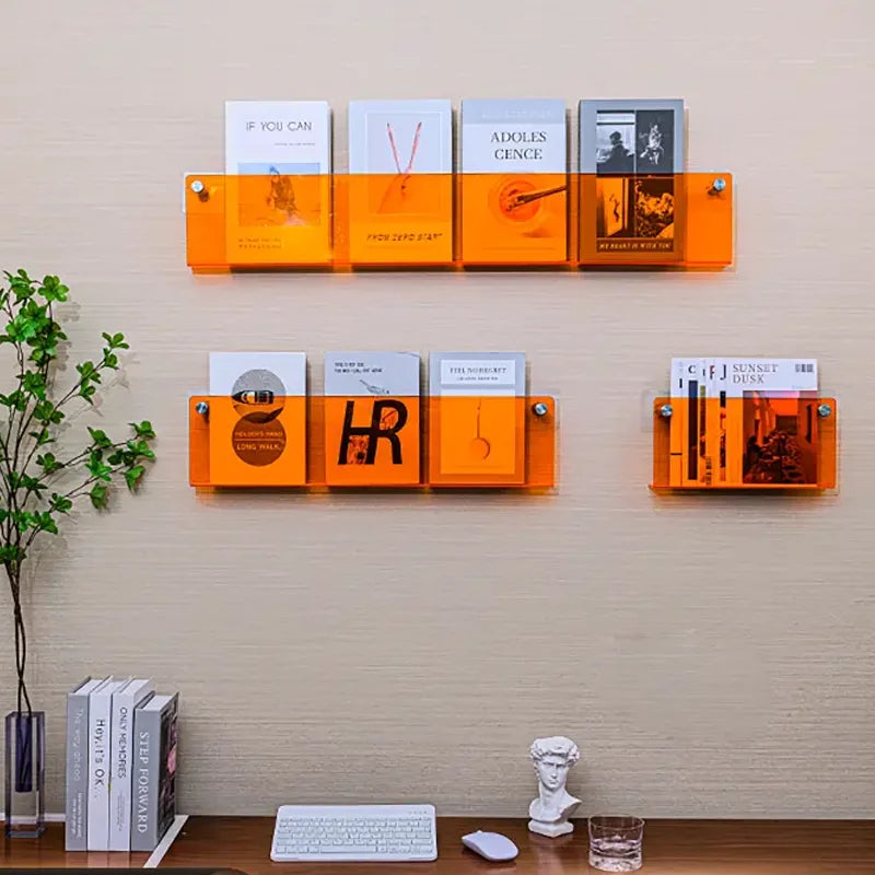 Acrylic Wall Magazine Rack