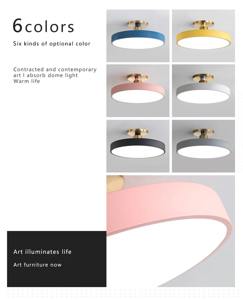 Macaron Round LED Ceiling Light