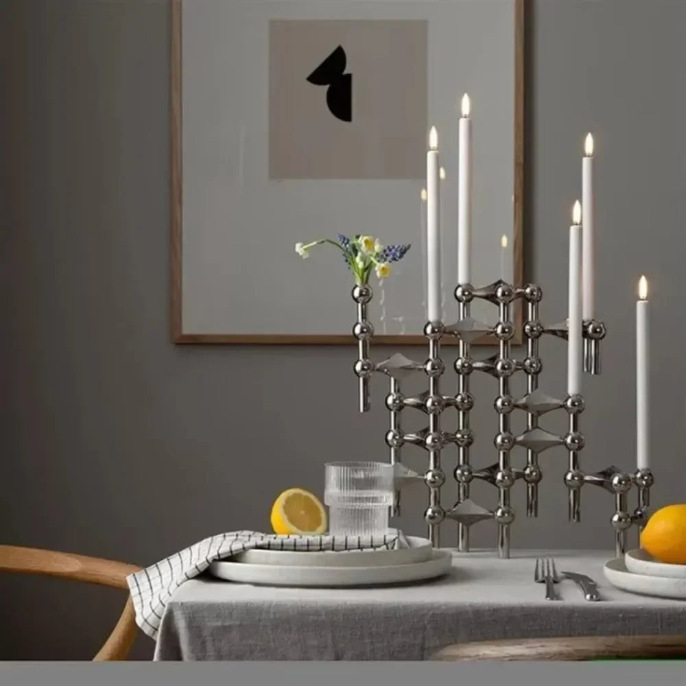 Vintage Candlestick Holders Nordic Metal Candlestick Candelabra