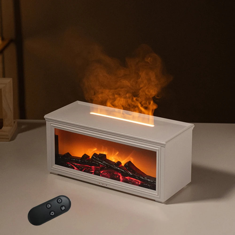 Eseential Oil Diffuser, Fireplace Flame Oil Diffuser - Aromatherapy