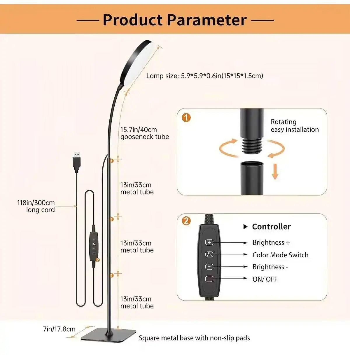 Gooseneck Reading Floor Lamp