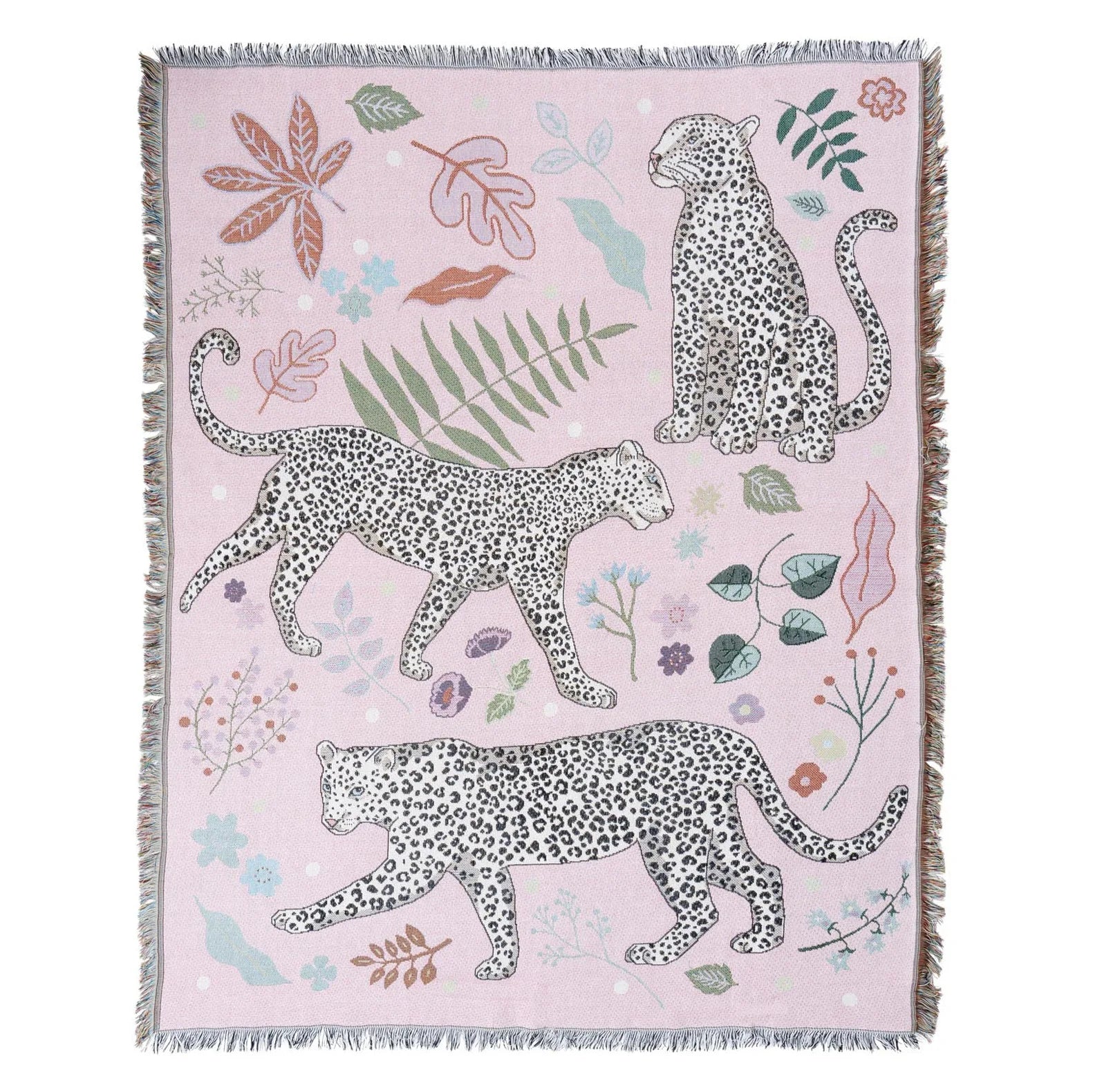 Leopard Jacquard Knit Throw