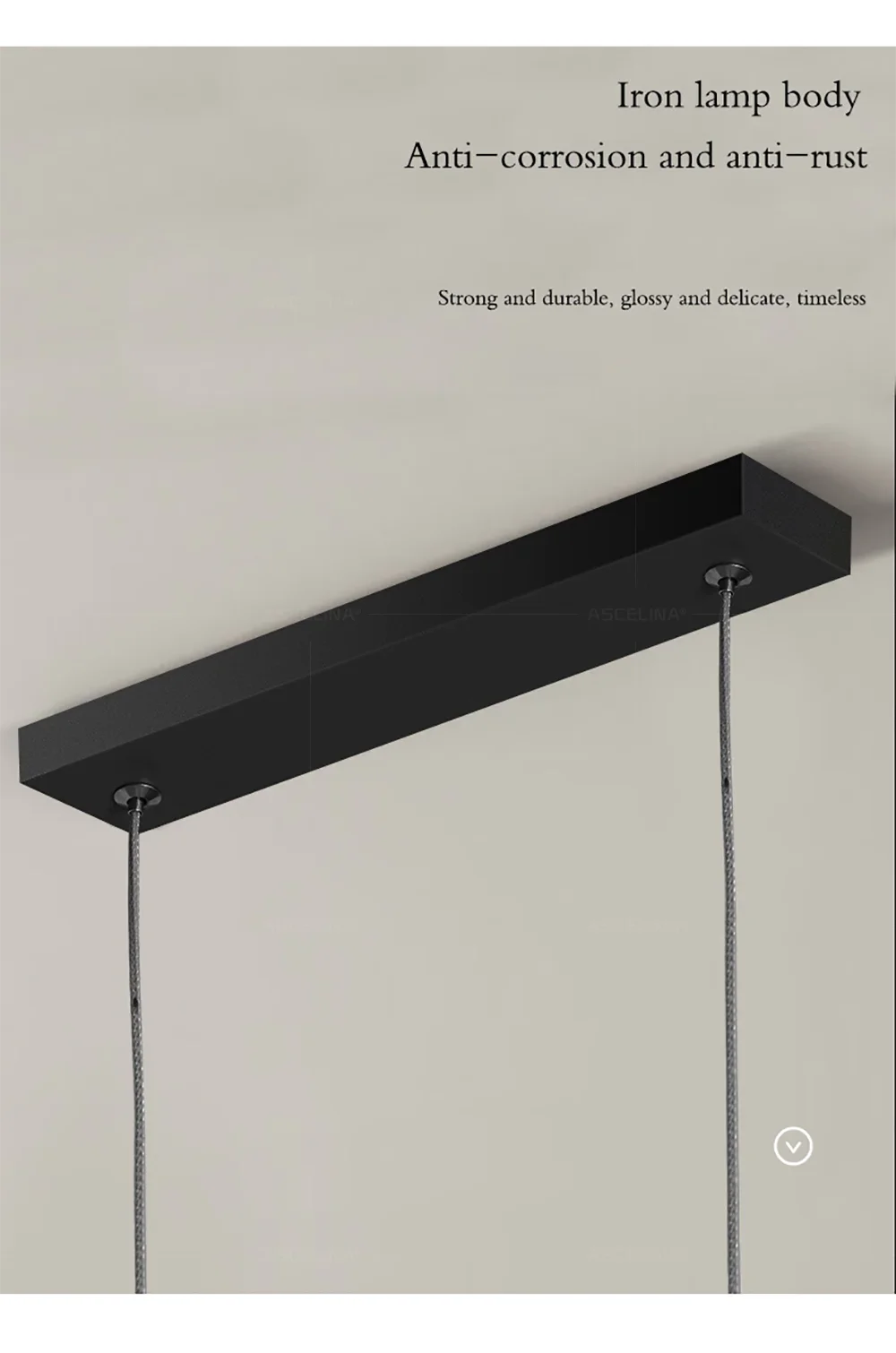 Gold Linear Strip Pendant Light