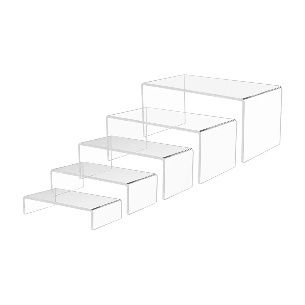 5pcs,Acrylic transparent display rack, multi-function storage rack, cosmetics, perfume, dolls, jewelry sorting rack