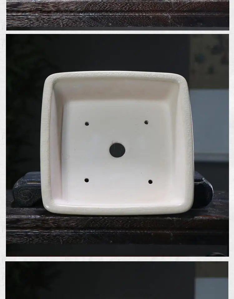 6Size Purple Sand Flower Pot Ceramic Bonsai Pot Handmade