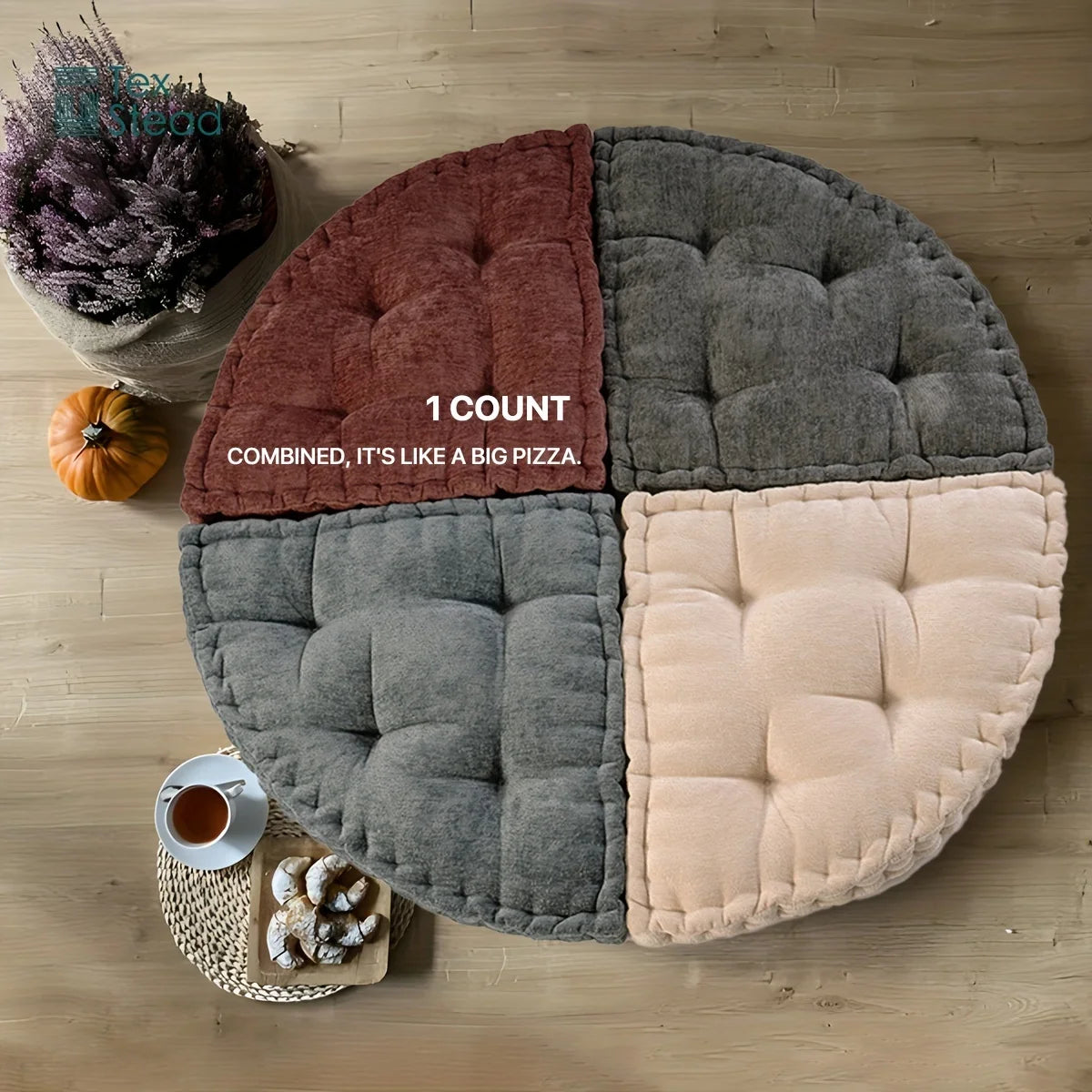1 count Triangle cushion,Reading pad,Triangular shape with insert,Chair/Floor/Sofa/Outside Cushion