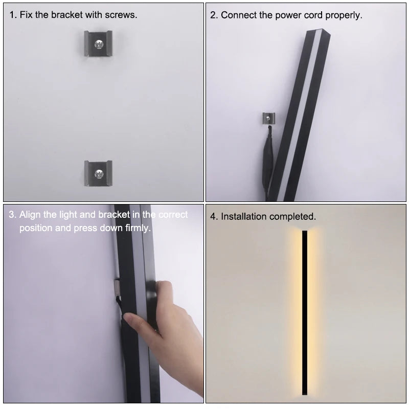 Nordic Long Outdoor LED Wall Lamp
