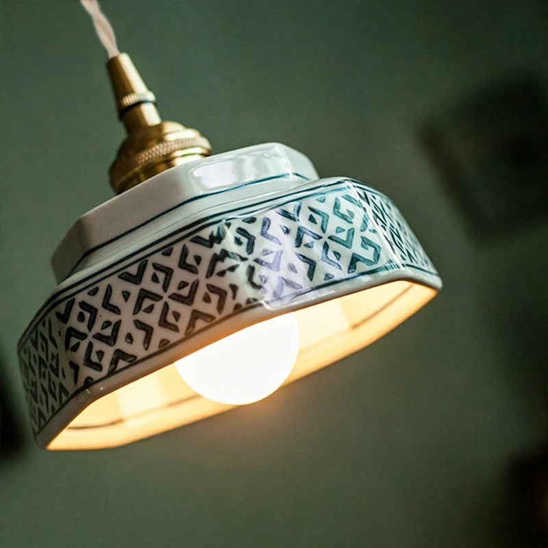 New Chinese-style retro ceramic pendant lights, Japanese-style