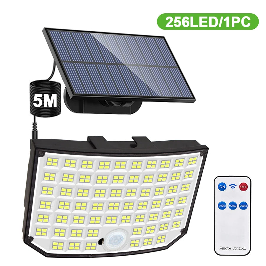 Solar Security Flood Light with Remote