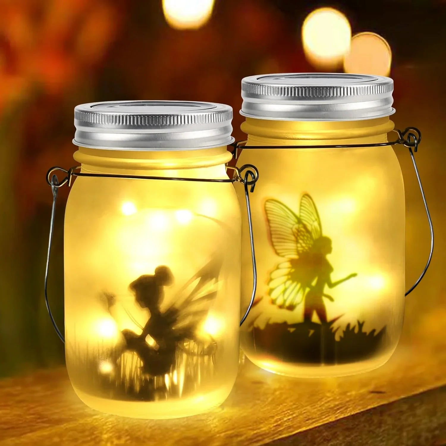 Solar Mason Jar Fairy Light Lantern