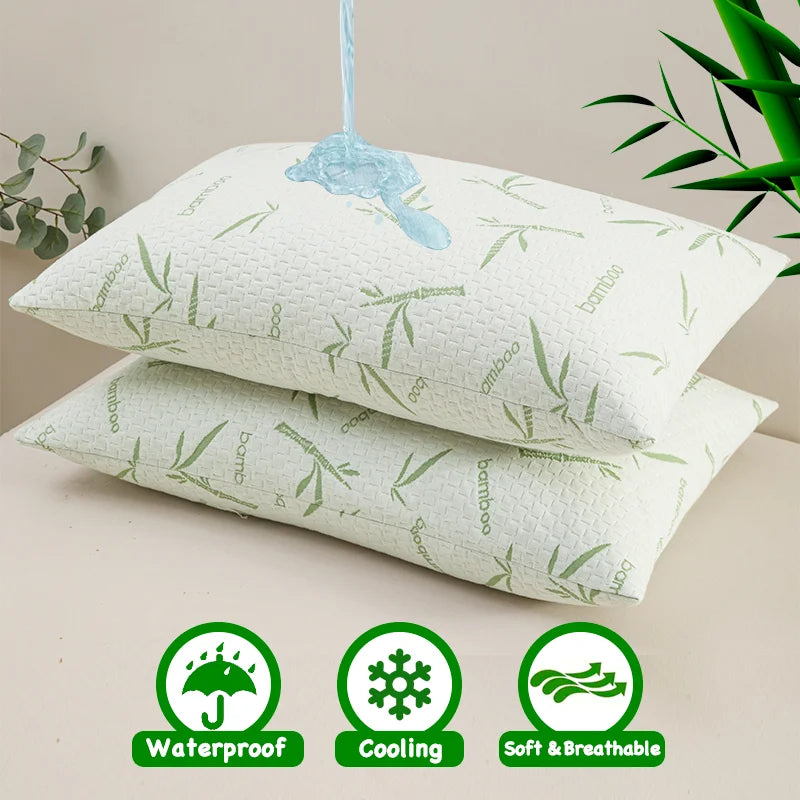 Waterproof Bamboo Pillowcases Set of 2