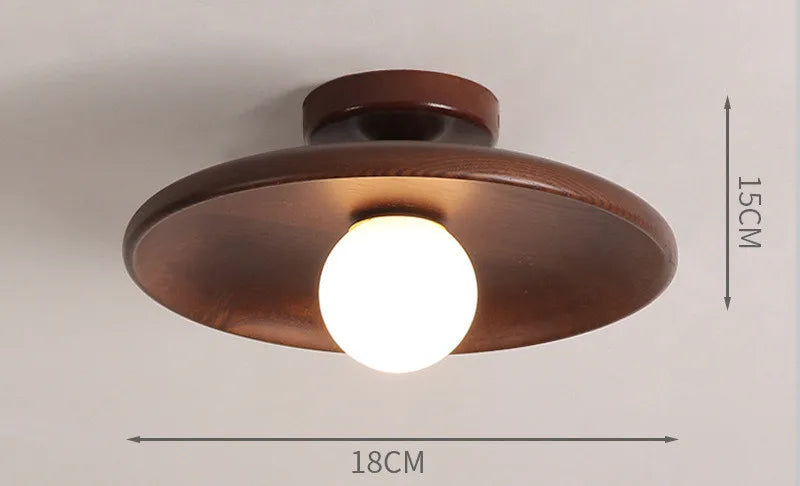 Walnut Wood G9 Ceiling Light