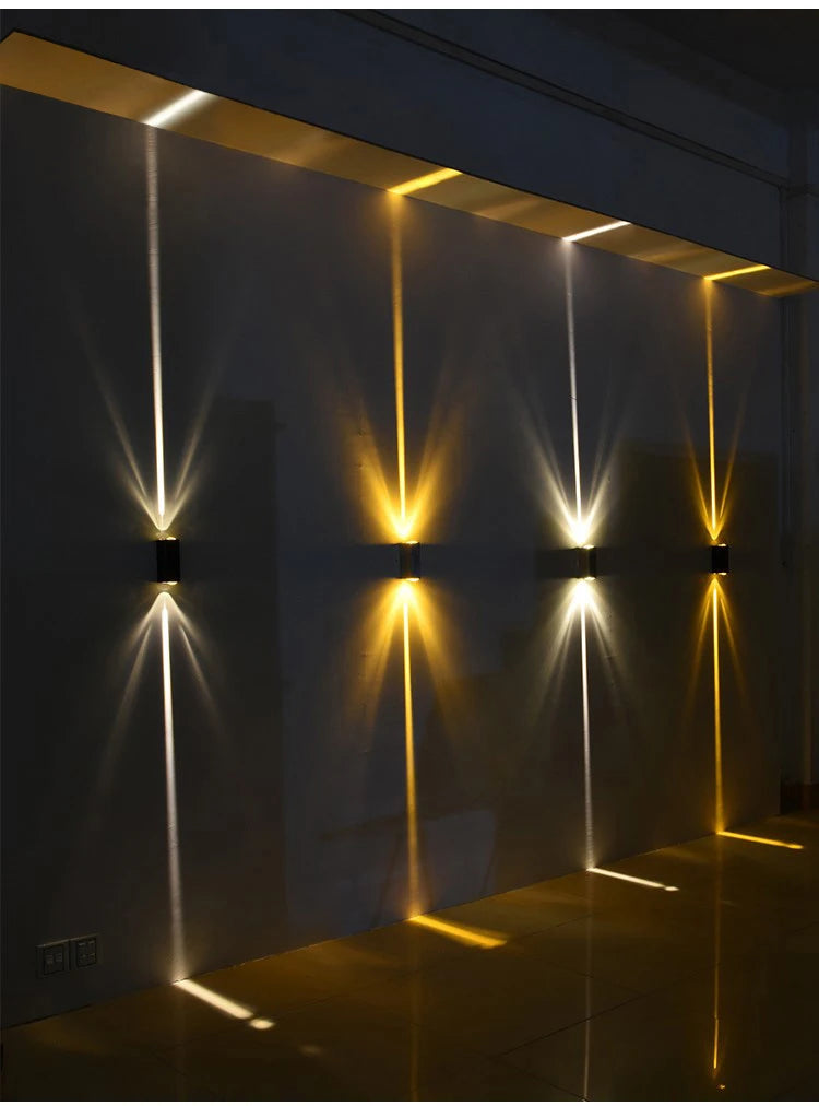 Silver Aluminum COB Outdoor Wall Light