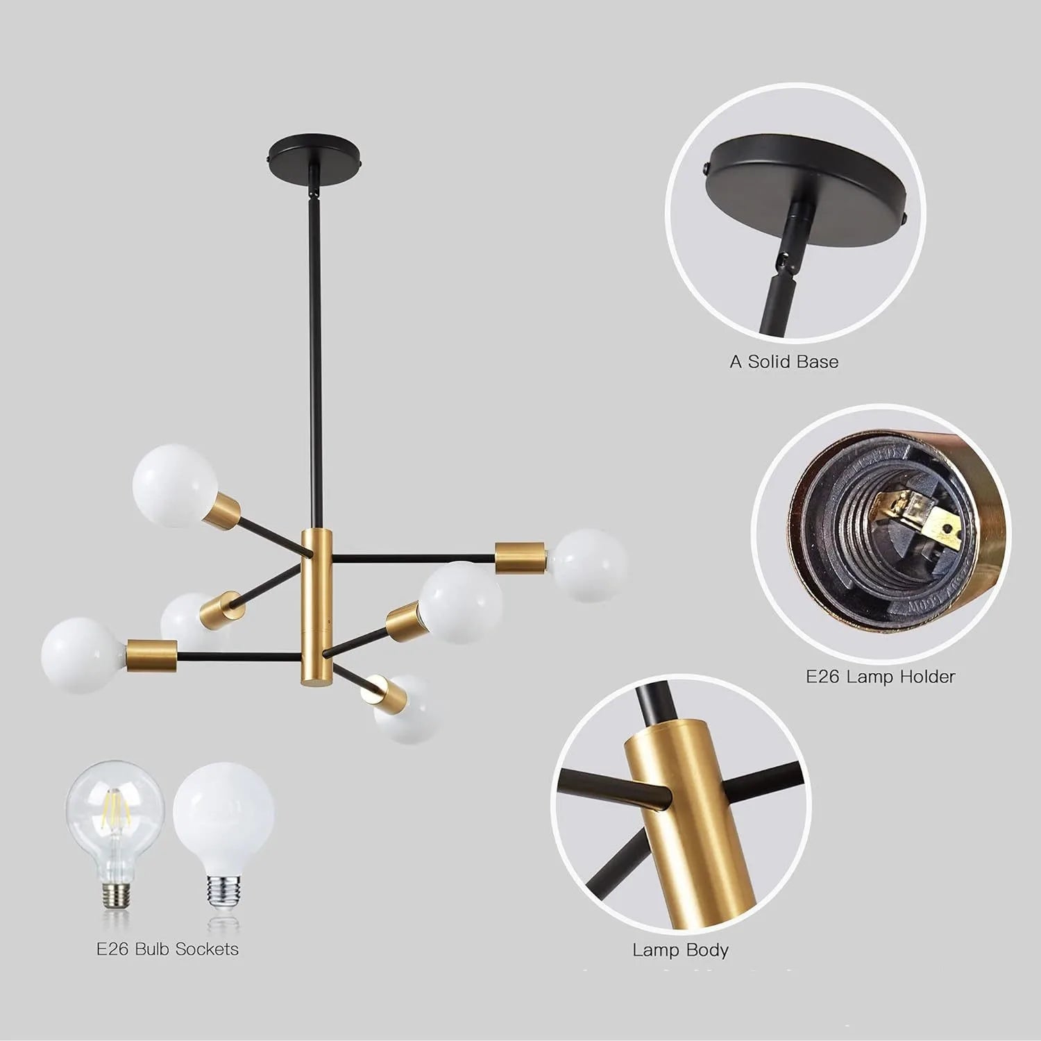 Multi Head Living Room Chandelier