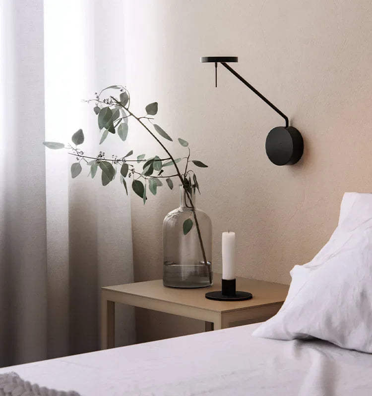 Designer Creative Long Pole Flexible Wall Lamp Black Wall Lamp with
