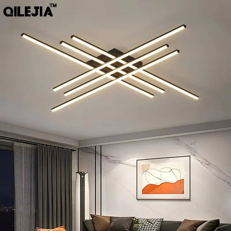 Geometric Black Ceiling Chandelier