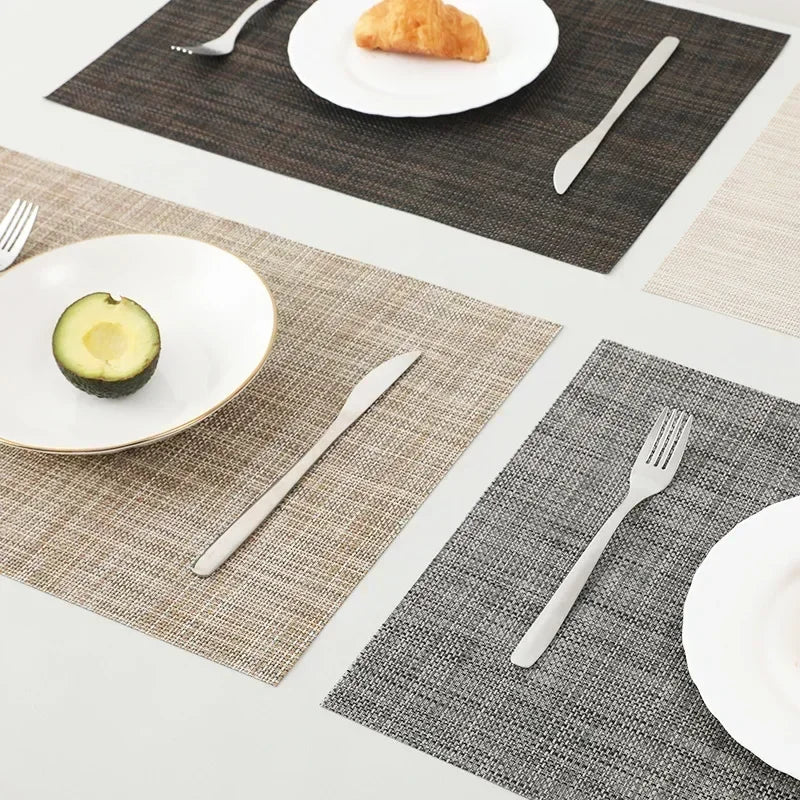 Washable Vinyl Woven Placemat Set