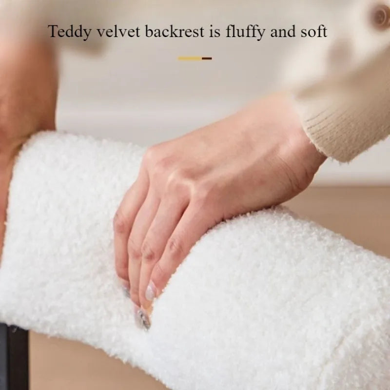 Solid Wood Shoe Changing Stool with Backrest