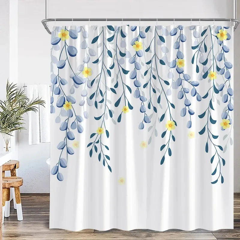Watercolour Botanical Shower Curtain