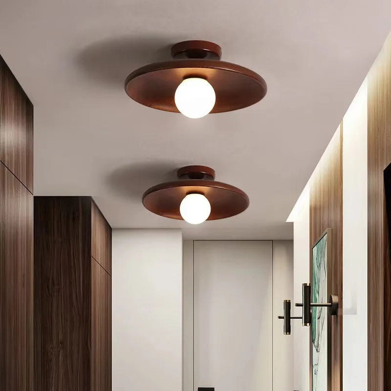 Walnut Wood G9 Ceiling Light