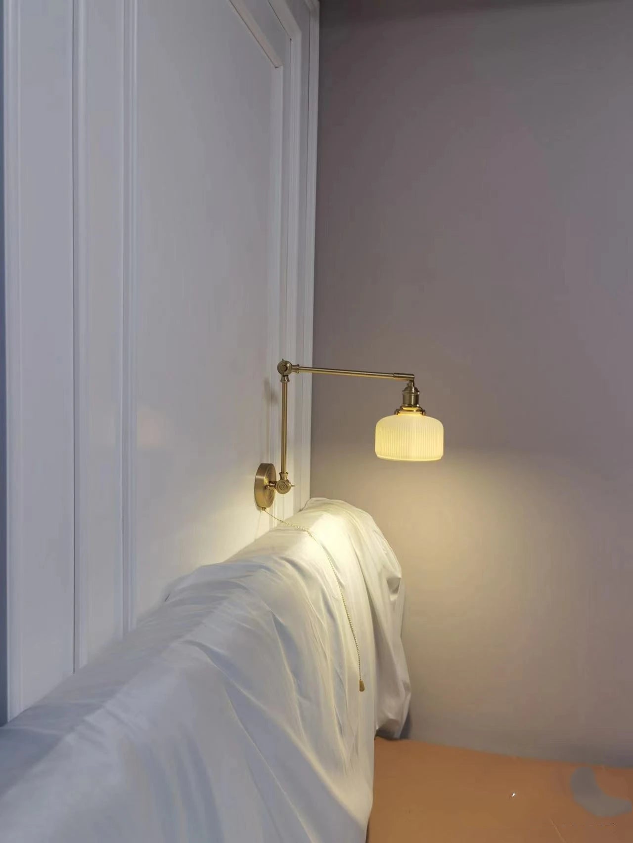 IWHD 2022 New Ceramic Copper LED Wall Lamp Beside Left And Right Rotate