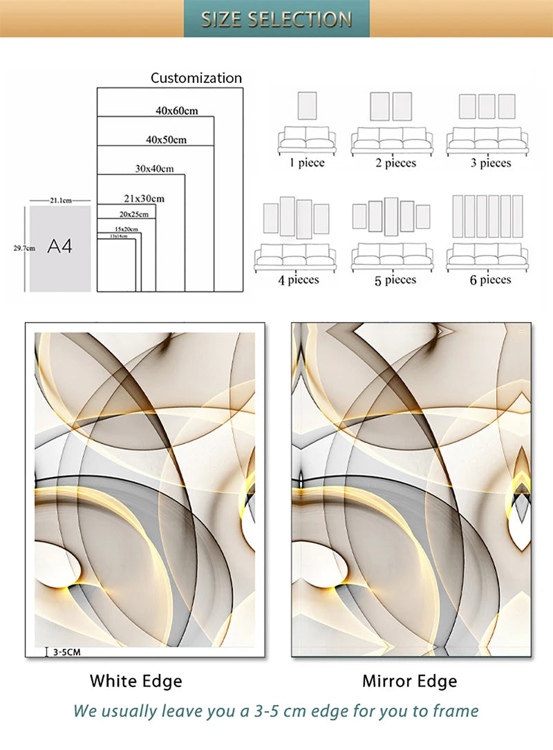 YWDECOR Custom Big Size Painting Canvas HD Print Your