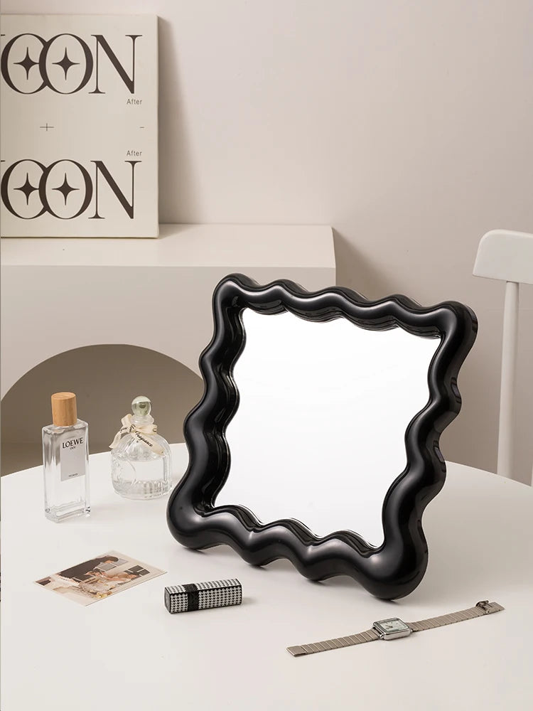 Square Corrugated Vanity Mirror