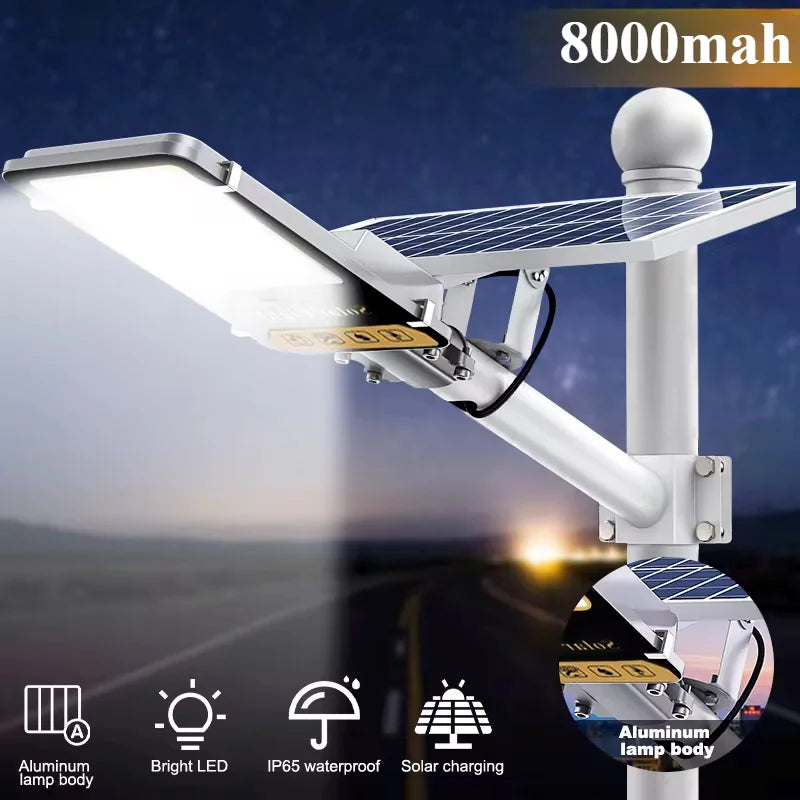Aluminum 8000mah High Power Solar Light Outdoor Solar Street Light