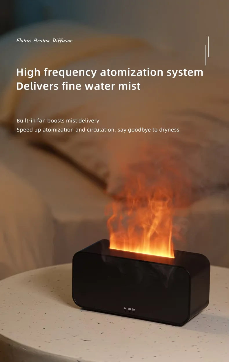 Air Aroma Humidifier Diffuser Essential Oils Humidifiers Mini Flame